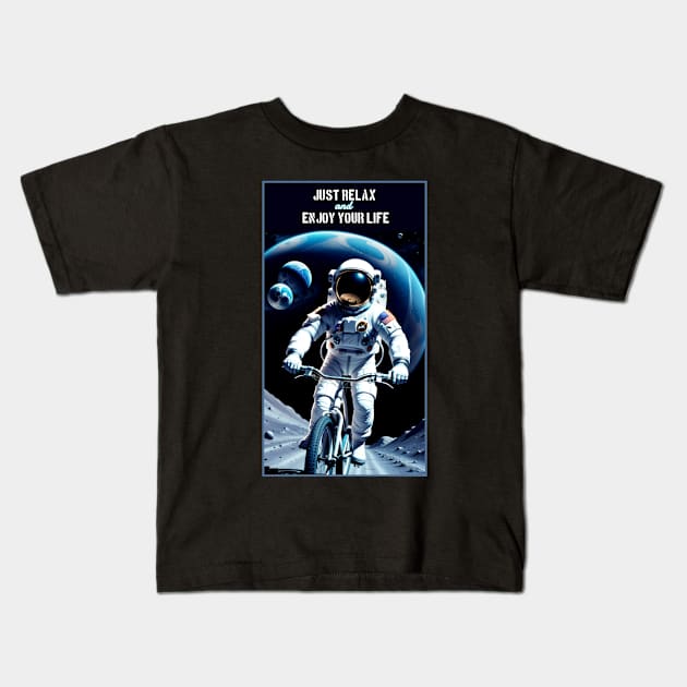 Astronaut t-shirt design Kids T-Shirt by Aikomeyda